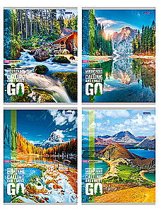 Notatnik A5 - Zachwycające widoki – 1, 96 kartki, linia, w asortymencie