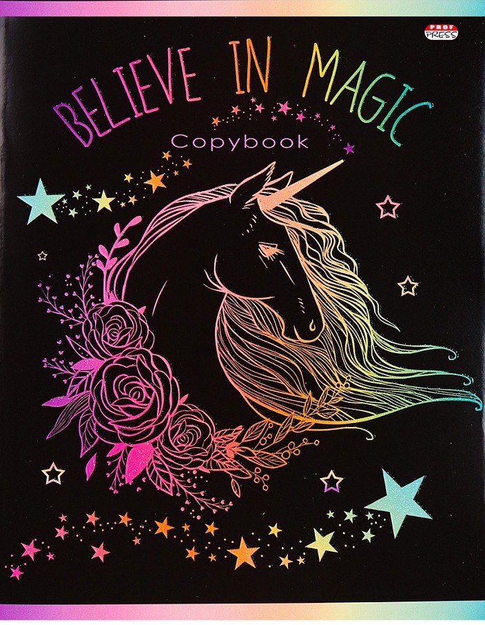 Zeszyt A5 - Uwierz w magię, 96 kartek, kratka, w asortymencie