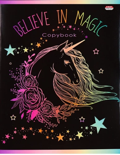 Zeszyt A5 - Uwierz w magię, 96 kartek, kratka, w asortymencie