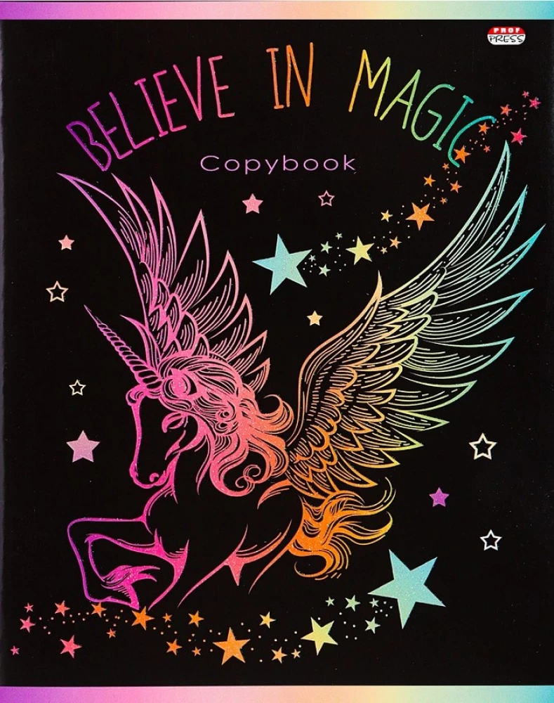 Zeszyt A5 - Uwierz w magię, 96 kartek, kratka, w asortymencie