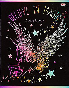 Zeszyt A5 - Uwierz w magię, 96 kartek, kratka, w asortymencie