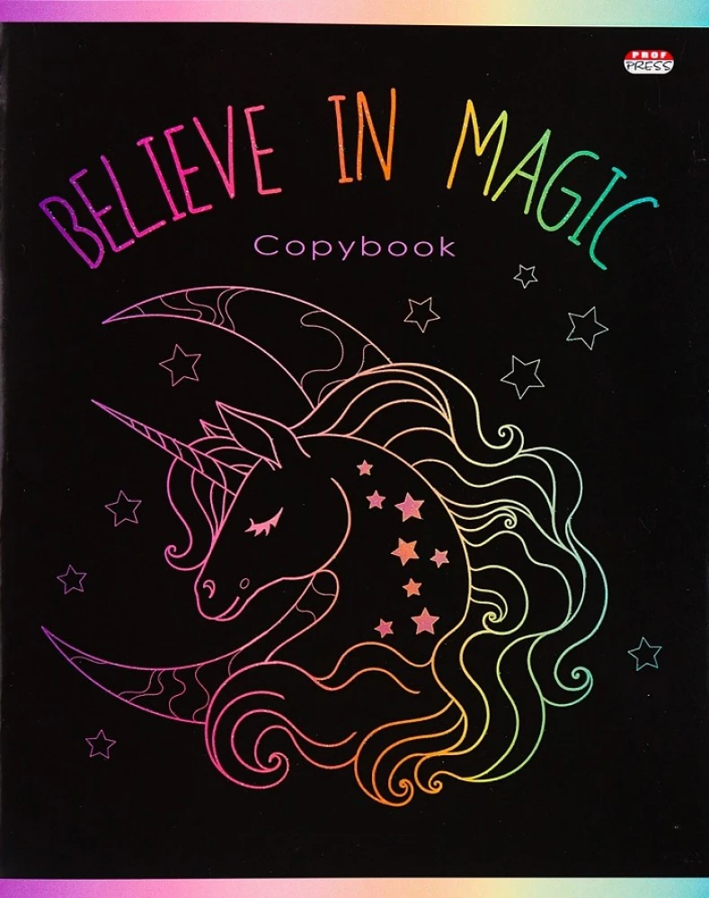 Zeszyt A5 - Uwierz w magię, 96 kartek, kratka, w asortymencie