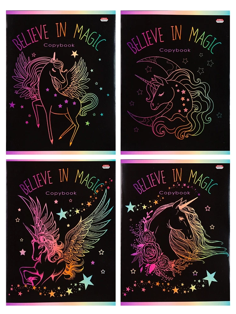 Zeszyt A5 - Uwierz w magię, 96 kartek, kratka, w asortymencie