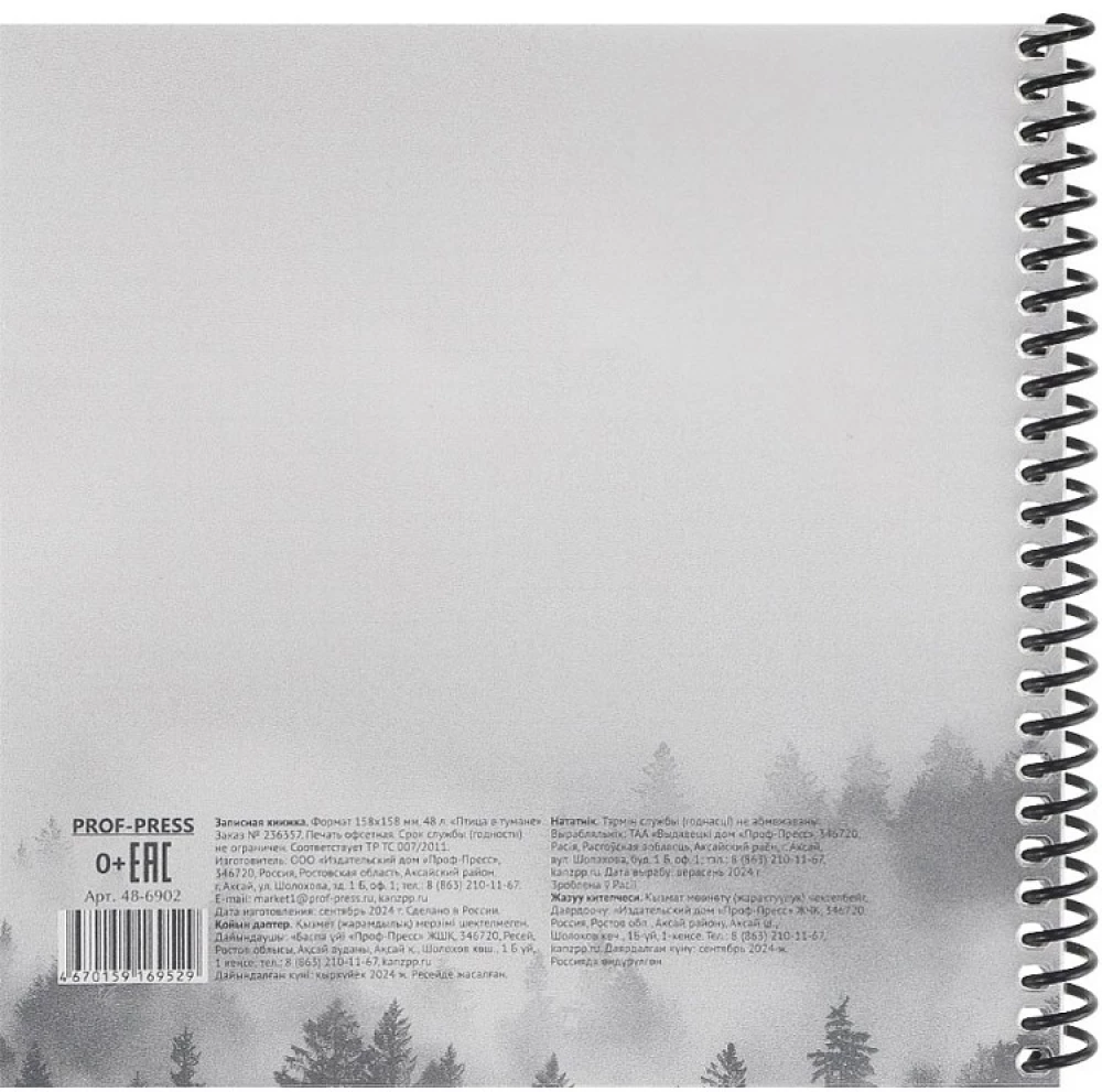 Записная книжка - Птица в тумане, 48 листов