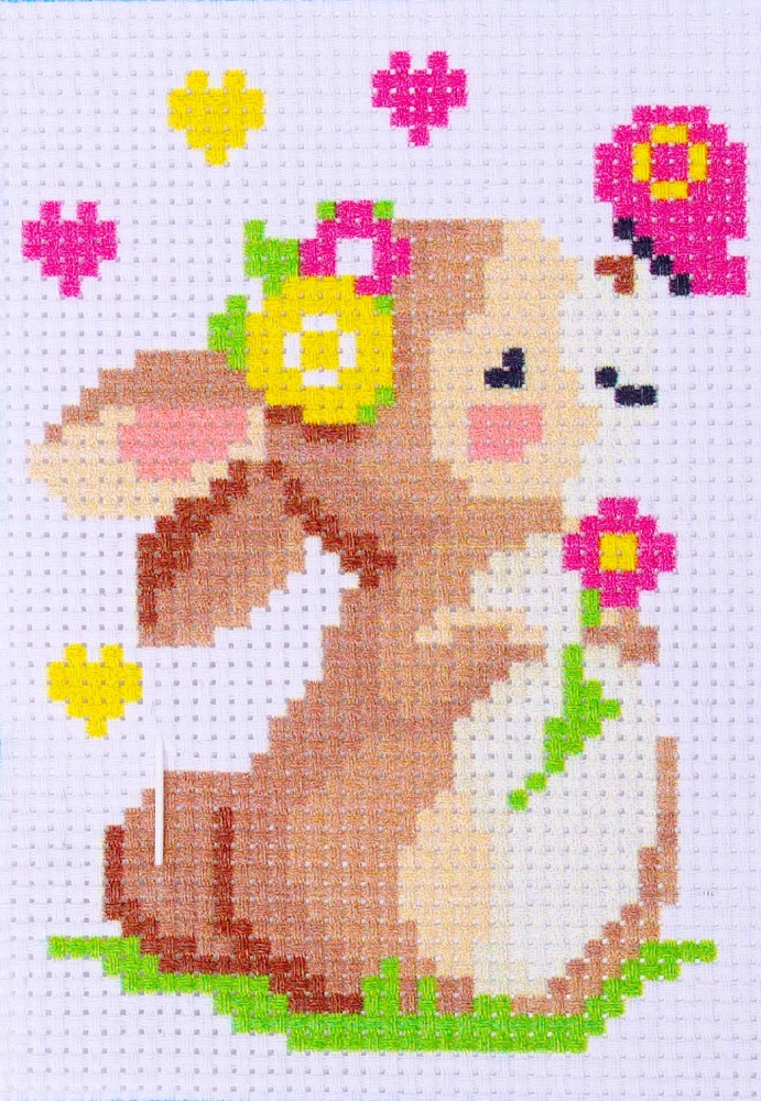 Cross Stitch - Rabbit with Butterfly