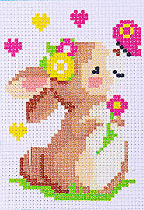 Cross Stitch - Rabbit with Butterfly