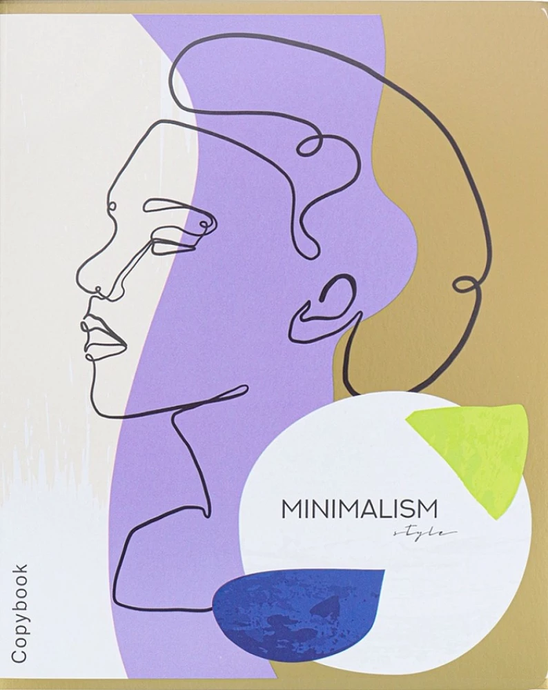 Teczka A5 - Minimalistyczne portrety, 48 stron, kratka, w asortymencie