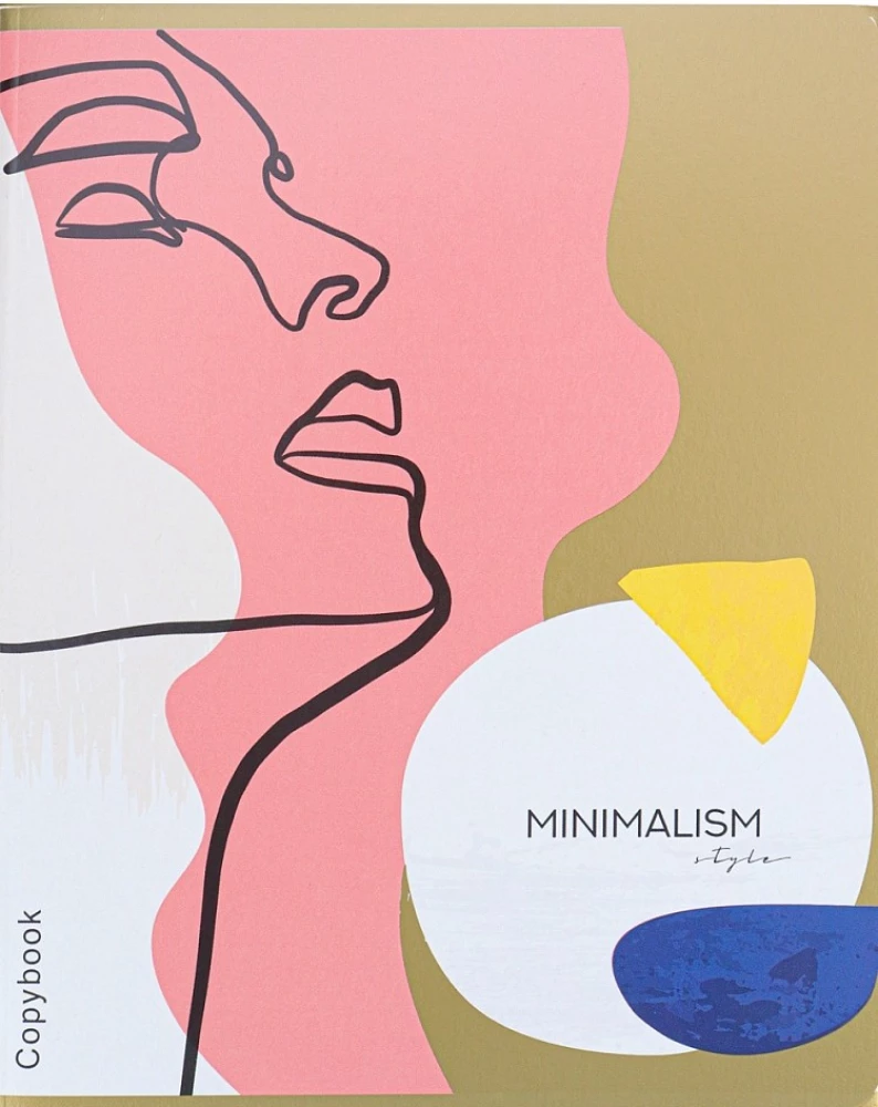 Teczka A5 - Minimalistyczne portrety, 48 stron, kratka, w asortymencie