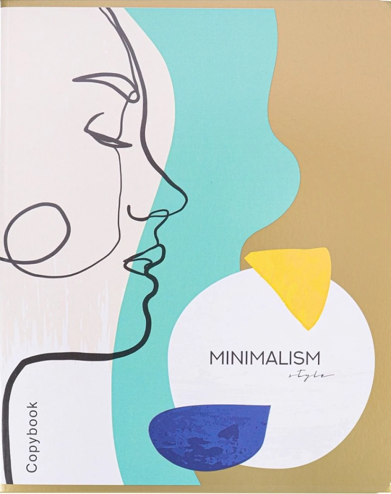 Teczka A5 - Minimalistyczne portrety, 48 stron, kratka, w asortymencie