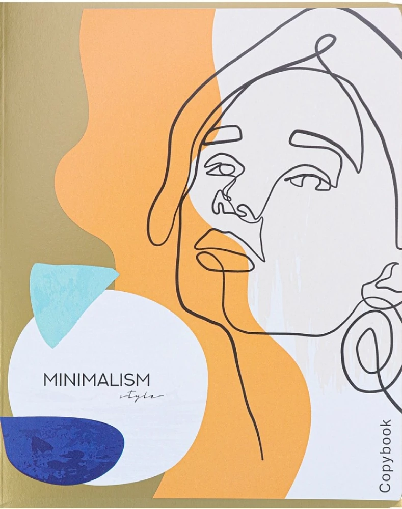 Teczka A5 - Minimalistyczne portrety, 48 stron, kratka, w asortymencie