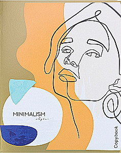 Teczka A5 - Minimalistyczne portrety, 48 stron, kratka, w asortymencie