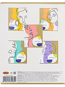 Teczka A5 - Minimalistyczne portrety, 48 stron, kratka, w asortymencie