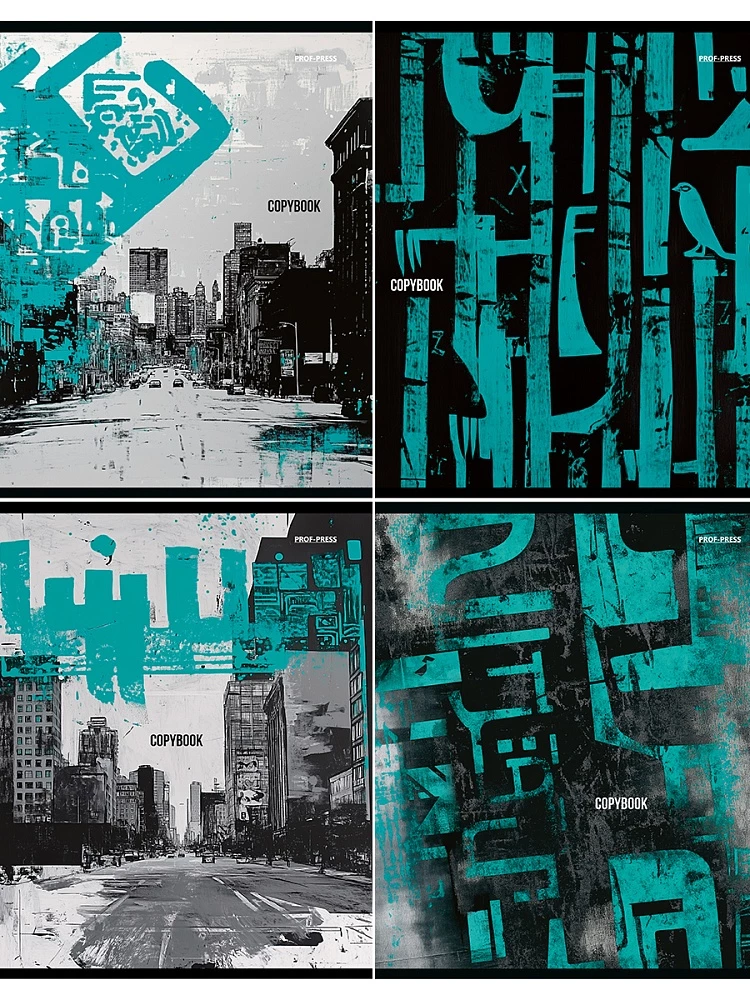 Zeszyt A5 - Temat graffiti, 96 kartek, kratka, w asortymencie