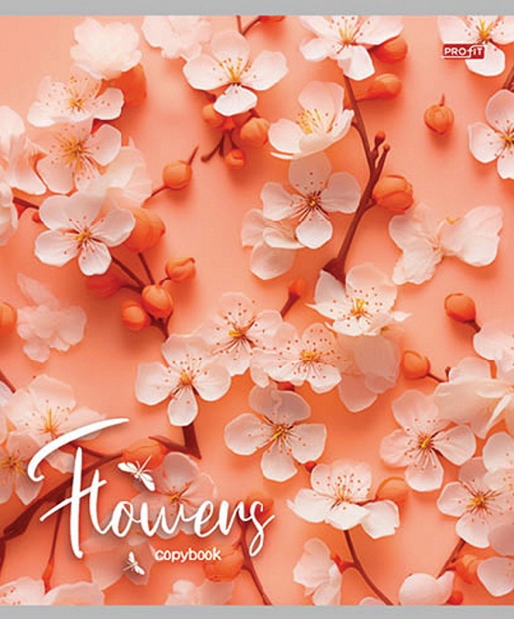 Notatnik A5 - Kwiaty na jasnym tle, 48 kartek, linia, w asortymencie