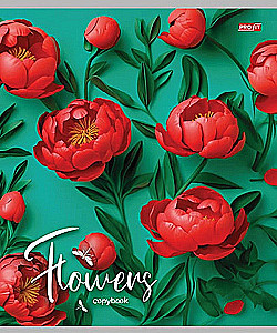 Notatnik A5 - Kwiaty na jasnym tle, 48 kartek, linia, w asortymencie