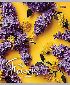 Notatnik A5 - Kwiaty na jasnym tle, 48 kartek, linia, w asortymencie