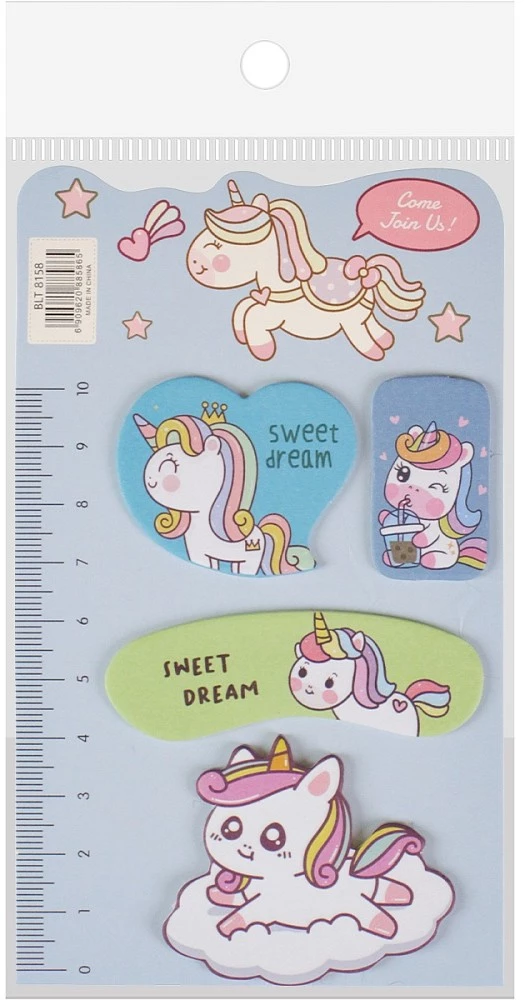 Набор бумажных закладок с клеевым краем - Сладких снов, в ассортименте