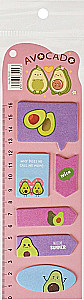 Набор бумажных закладок с клеевым краем - Милое авокадо, в ассортименте