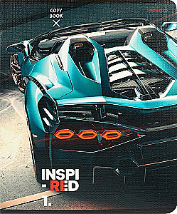 Notatnik A5 - Prędkość i moc samochodu, 48 kartek, kratka, w asortymencie