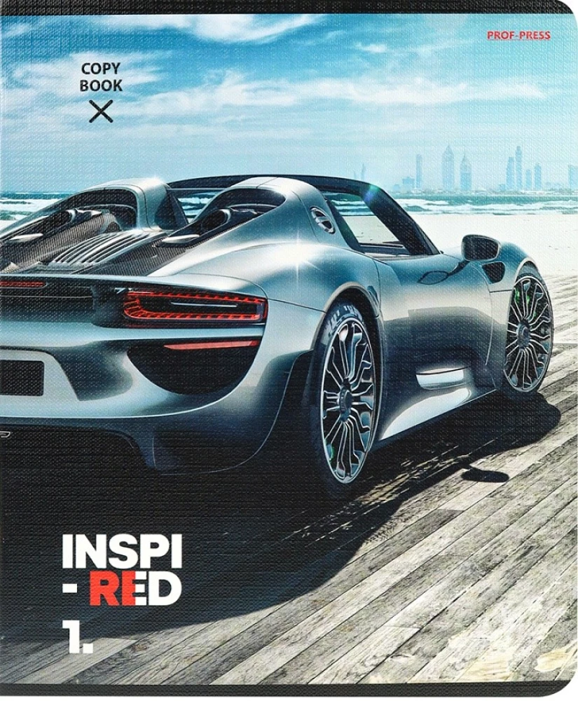 Notatnik A5 - Prędkość i moc samochodu, 48 kartek, kratka, w asortymencie