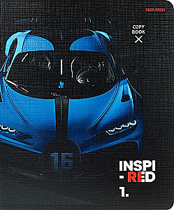 Notatnik A5 - Prędkość i moc samochodu, 48 kartek, kratka, w asortymencie