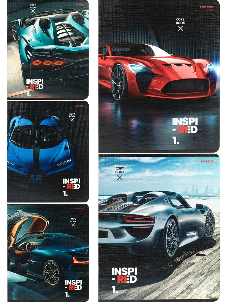 Notatnik A5 - Prędkość i moc samochodu, 48 kartek, kratka, w asortymencie