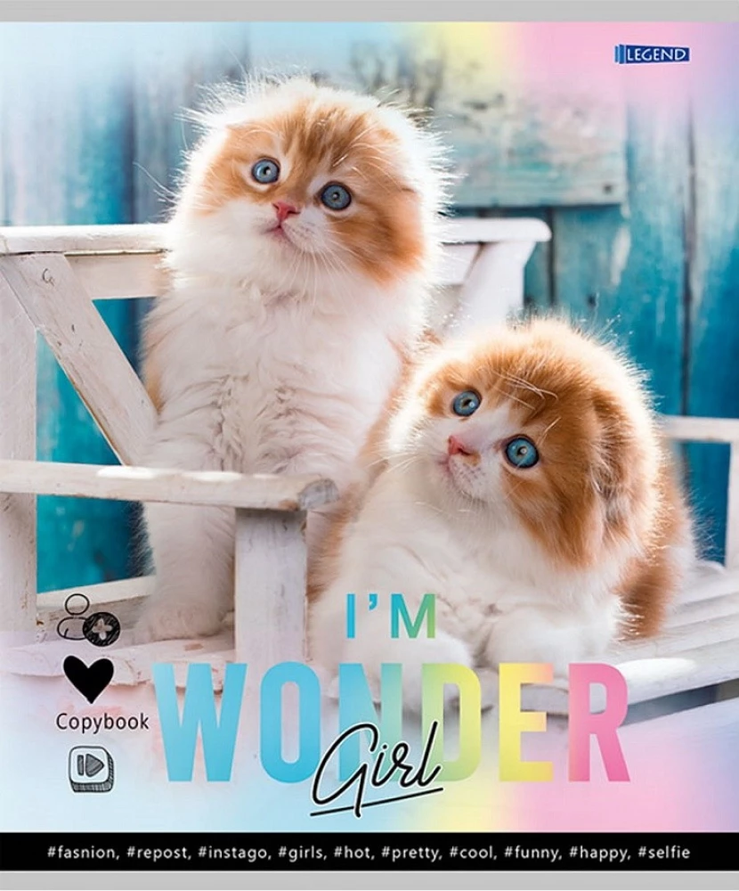 Notatnik A5 - Urocze kotki – 1, 48 stron, kratka, w asortymencie