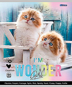 Notatnik A5 - Urocze kotki – 1, 48 stron, kratka, w asortymencie