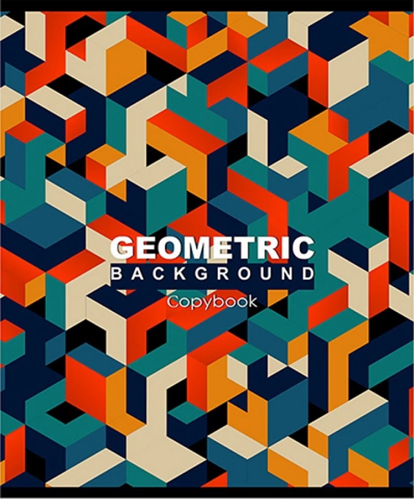 Тетрадь A5 - Геометрические лабиринты, 96 листов, клетка, в ассортименте