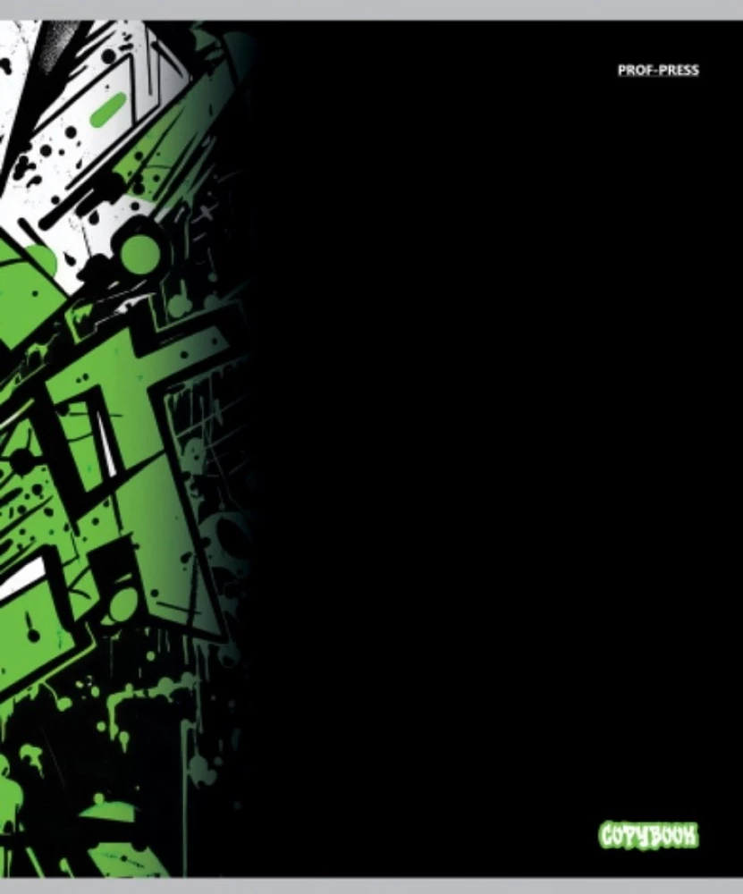 Notatnik A5 - Graffiti na czarnym – 2, 48 stron, kratka, w asortymencie