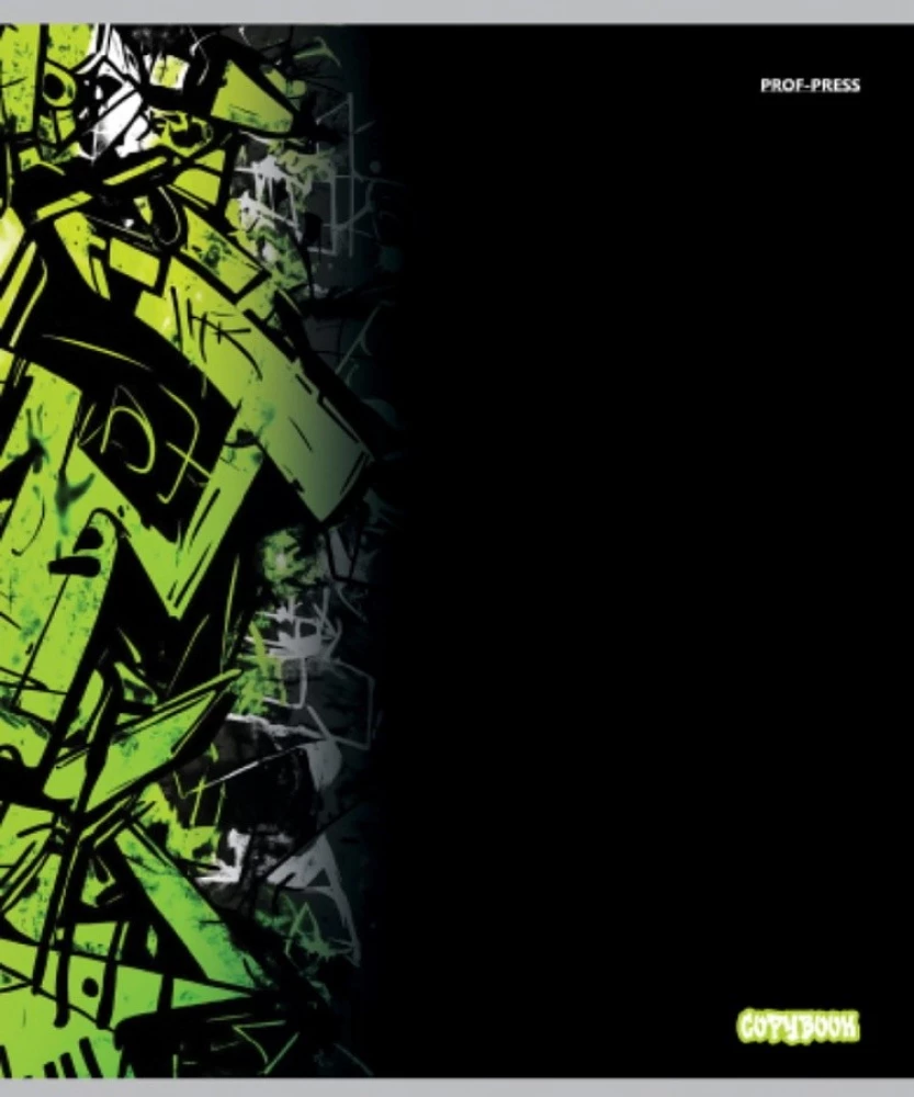 Notatnik A5 - Graffiti na czarnym – 2, 48 stron, kratka, w asortymencie