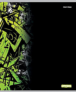 Notatnik A5 - Graffiti na czarnym – 2, 48 stron, kratka, w asortymencie