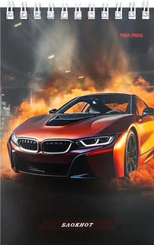 Блокнот A6 - Премиальное авто – 1, 40 листов, на гребне, в ассортименте