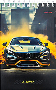 Notatnik A6 - Premium auto – 1, 40 kartek, na spirali, w asortymencie