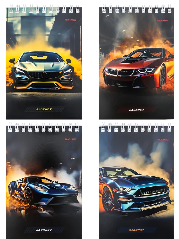 Notatnik A6 - Premium auto – 1, 40 kartek, na spirali, w asortymencie