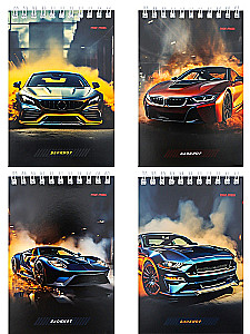 Notatnik A6 - Premium auto – 1, 40 kartek, na spirali, w asortymencie