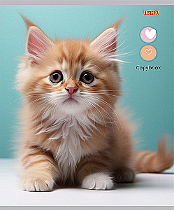 Тетрадь A5 - Маленькие котики, 48 листов, клетка, в ассортименте