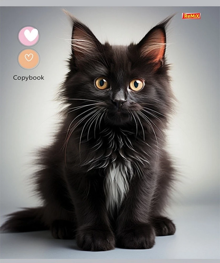 Тетрадь A5 - Маленькие котики, 48 листов, клетка, в ассортименте