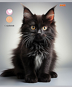 Тетрадь A5 - Маленькие котики, 48 листов, клетка, в ассортименте