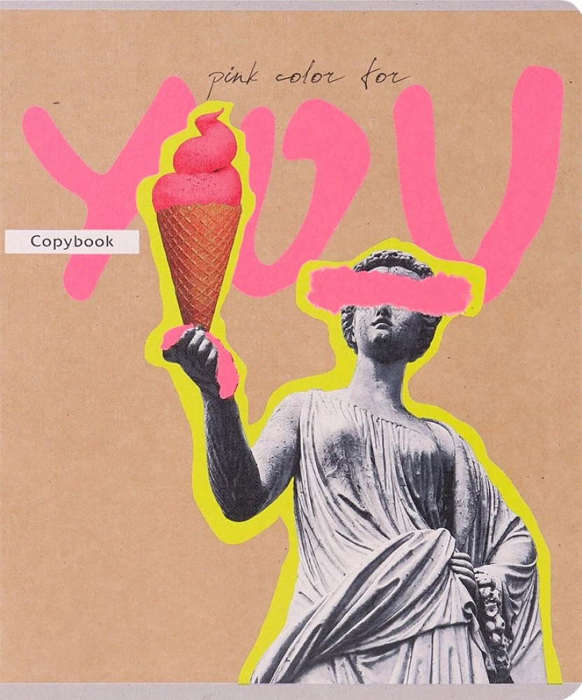 Тетрадь A5 - Модный микс рисунков, 48 листов, клетка, в ассортименте