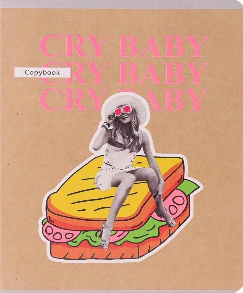 Тетрадь A5 - Модный микс рисунков, 48 листов, клетка, в ассортименте