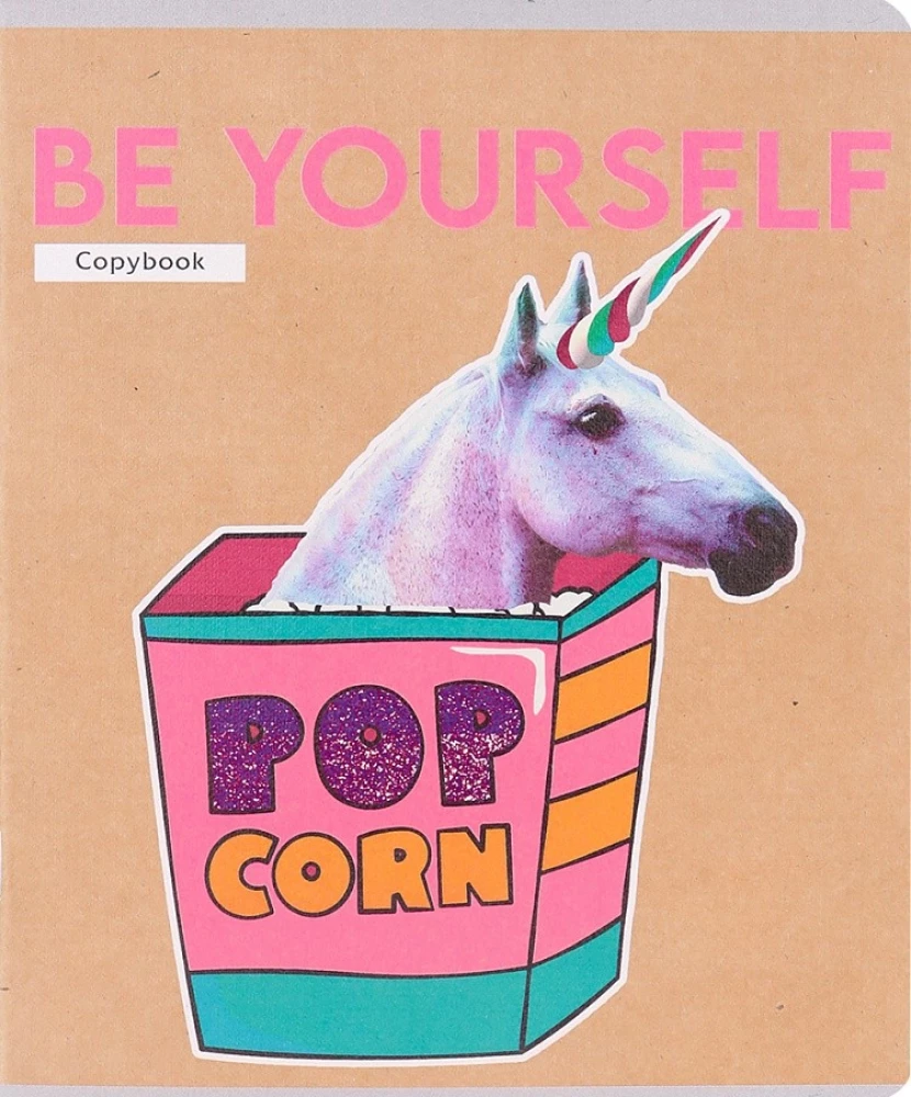 Тетрадь A5 - Модный микс рисунков, 48 листов, клетка, в ассортименте