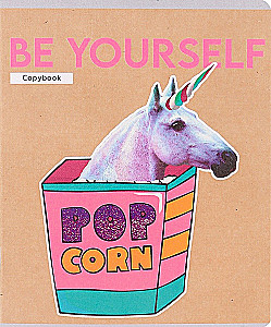 Тетрадь A5 - Модный микс рисунков, 48 листов, клетка, в ассортименте