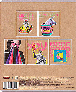 Тетрадь A5 - Модный микс рисунков, 48 листов, клетка, в ассортименте