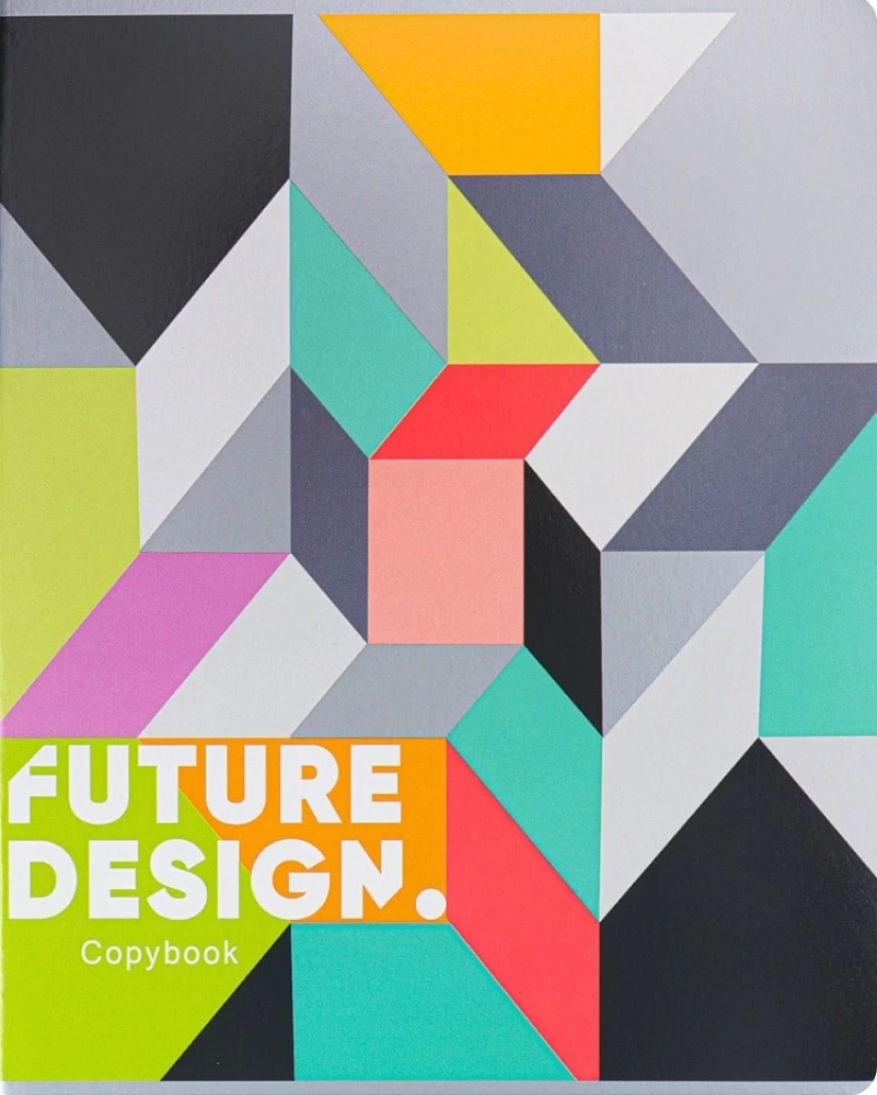 Тетрадь A5 - Различная геометрия, 48 листов, клетка, в ассортименте