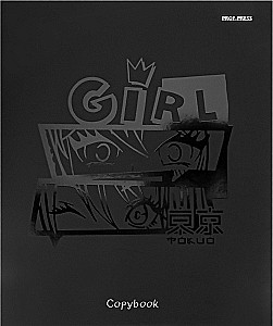 Тетрадь A5 - Аниме стайл, 48 листов, клетка,  в ассортименте