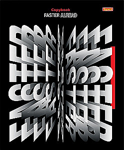 Тетрадь A5 - Абстрактные буквы, 48 листов, клетка, в ассортименте