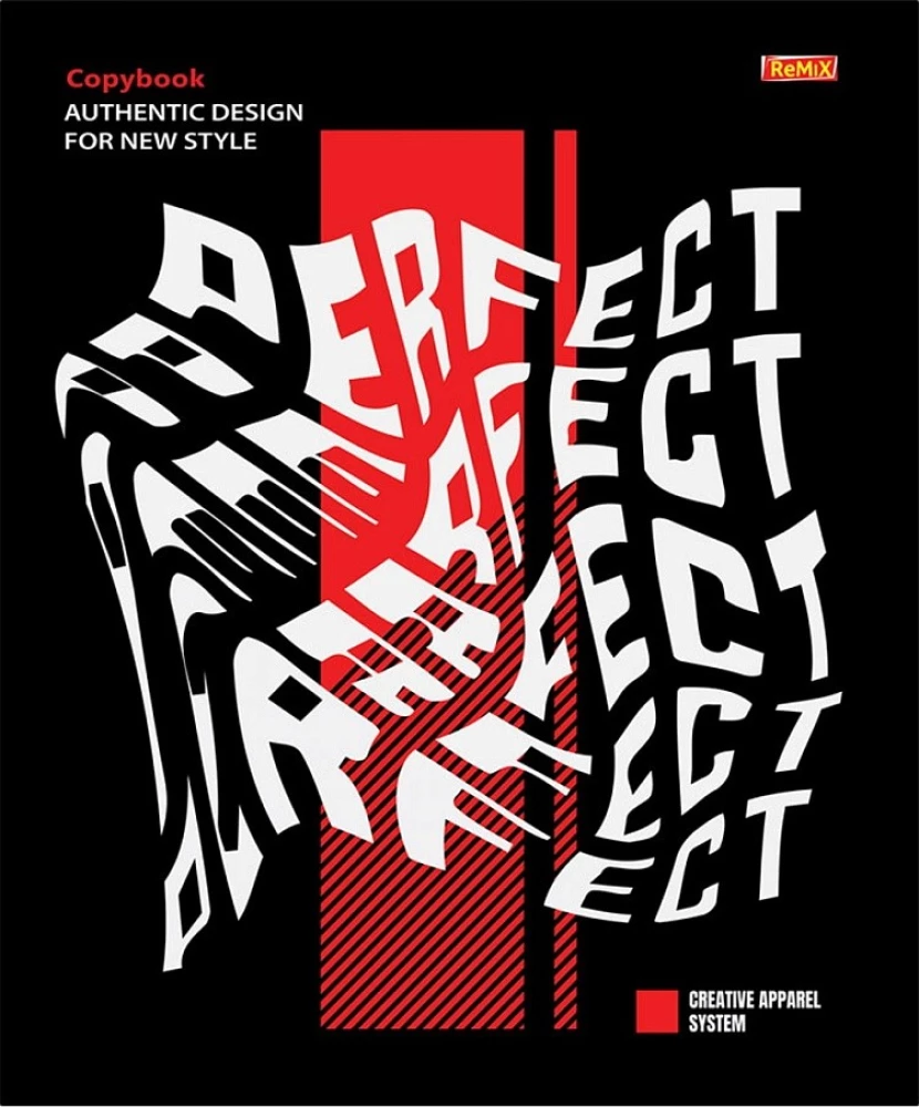 Тетрадь A5 - Абстрактные буквы, 48 листов, клетка, в ассортименте