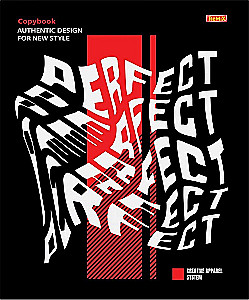 Тетрадь A5 - Абстрактные буквы, 48 листов, клетка, в ассортименте