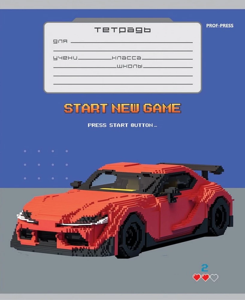 Zeszyt A5 - Samochody w stylu gry, 12 kartek, linia, w asortymencie